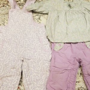 BabyGap 18-24 overalls and playset bundle lot